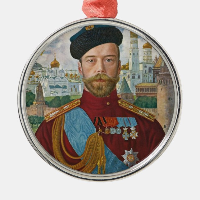 Tsar Nicholas II Metal Tree Decoration (Front)