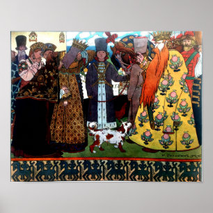 Tsar Saltan Issuing His Decree Poster