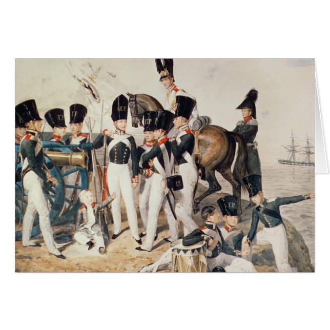 Tsarevich Alexander  with his Cadets at (Front Horizontal)