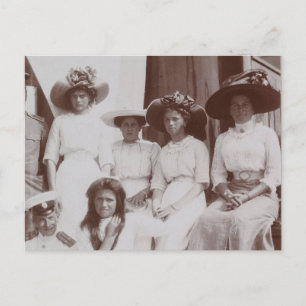 Tsarina of Russia & Olga, Tatiana, Marie Romanov Postcard