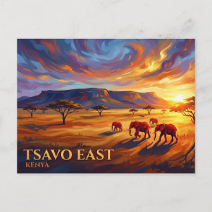 Tsavo East National Park Kenya Postcard