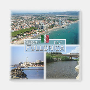 TSC007 FOLLONICA Mosaic -Tuscany, Italy, Fridge Magnet