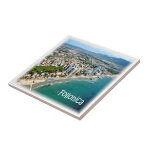 TSC009 FOLLONICA - Tuscany, Aerial View, Ceramic Tile