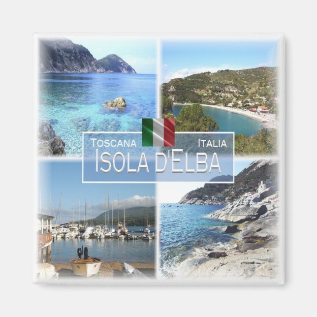 TSC018 ELBA, Mosaic, Tuscany, Fridge Magnet (Front)