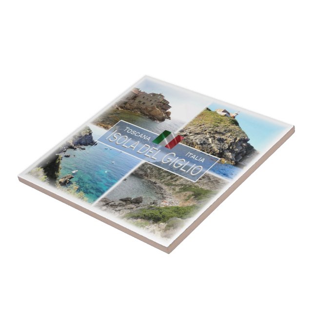TSC019 GIGLIO ISLAND, Mosaic, Tuscany, Ceramic Tile (Side)