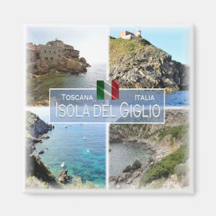 TSC019 GIGLIO ISLAND, Mosaic, Tuscany, Fridge Magnet