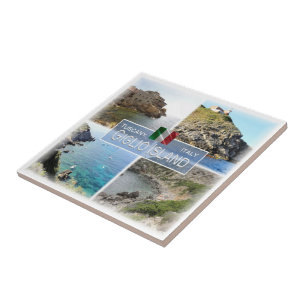 TSC025 GIGLIO ISLAND, Mosaic, Tuscany, Ceramic Tile