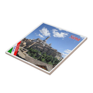 TSC043 SIENA Panorama, Tuscany, Ceramic Tile