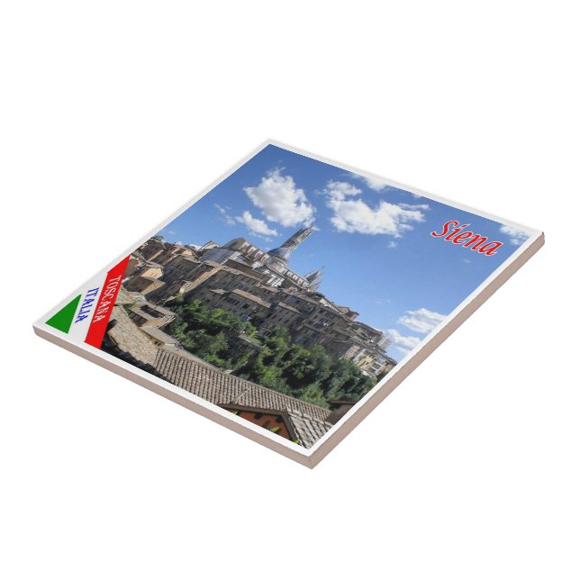 TSC043 SIENA Panorama, Tuscany, Ceramic Tile (Side)
