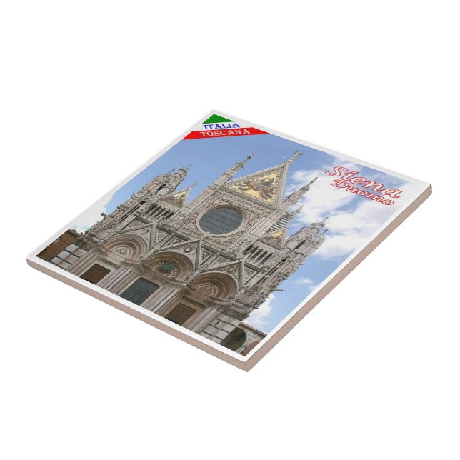 TSC049 SIENA, The Cathedral, Tuscany, Ceramic Tile (Side)