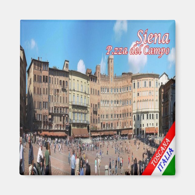 TSC053 SIENA, Piazza del Campo, Tuscany, Fridge Magnet (Front)