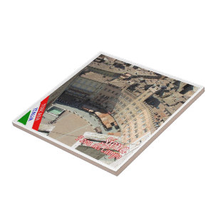TSC054 SIENA Piazza del Campo, Tuscany, Ceramic Tile