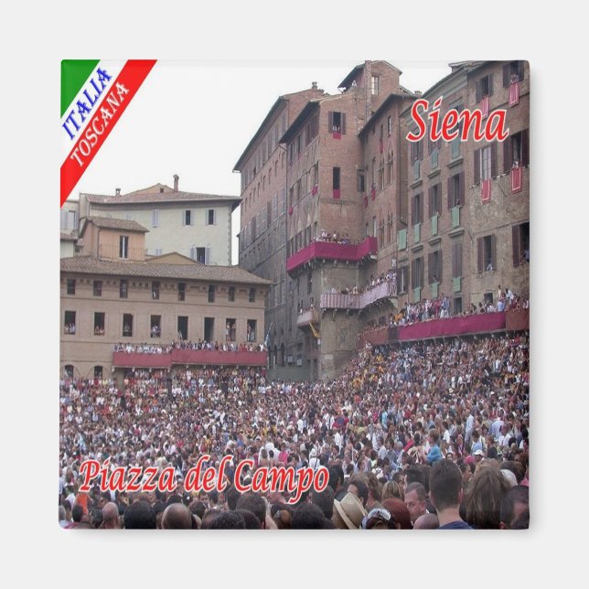TSC059 SIENA, P.zza del campo, Tuscany, Fridge Magnet (Front)