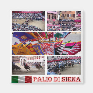 TSC060 SIENA, The Palio  Mosaic, Tuscany, Fridge Magnet