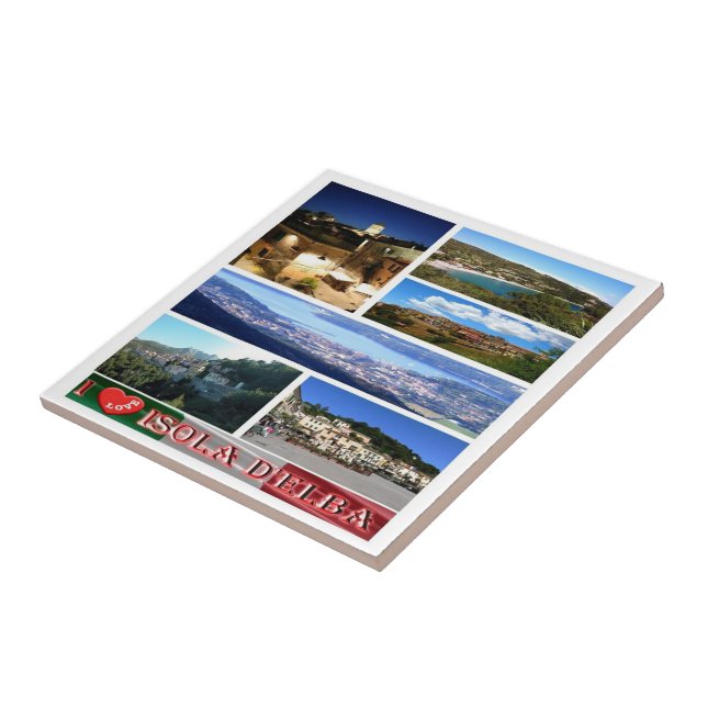 TSC065 ELBA ISLAND I Love, Tuscany, Ceramic Tile (Side)