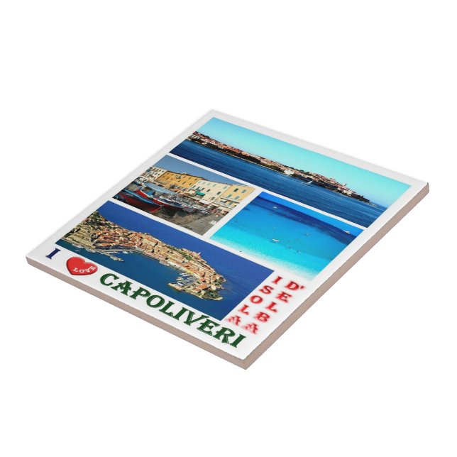 TSC066 CAPOLIVERI, ELBA Island, Tuscany, Ceramic Tile (Side)
