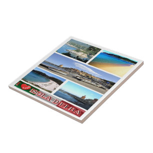 TSC067 ELBA ISLAND I Love, Tuscany,  Ceramic Tile