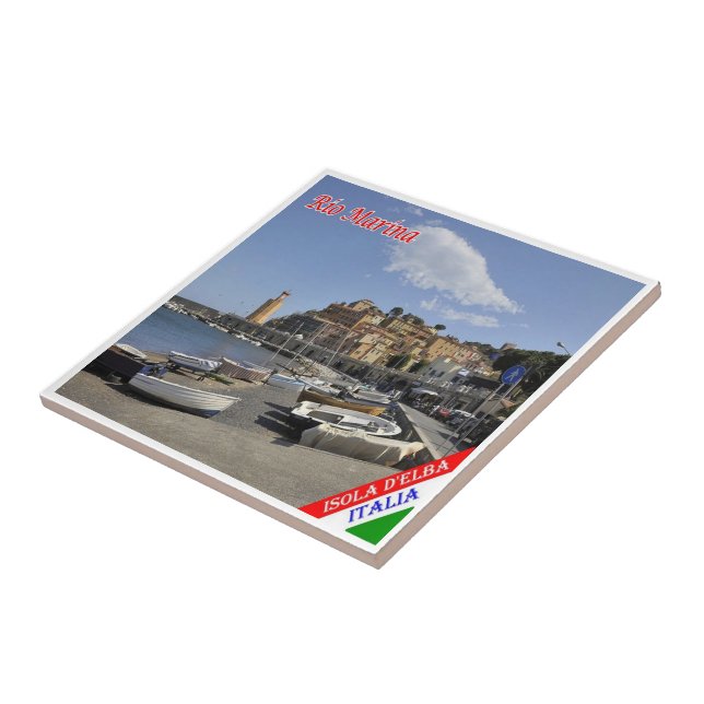 TSC072 RIO MARINA ELBA Island, Tuscany, Ceramic Tile (Side)