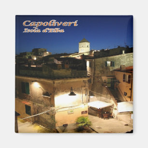 TSC085 CAPOLIVERI By Night, ELBA Island, Fridge Magnet