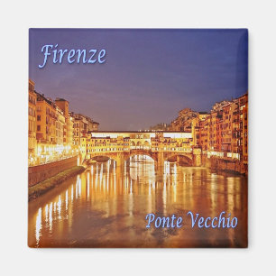 TSC086 FLORENCE, Old Bridge, Tuscany, Fridge Magnet