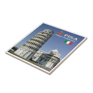 TSC096 LEANING TOWER of PISA, Tuscany, Ceramic Tile