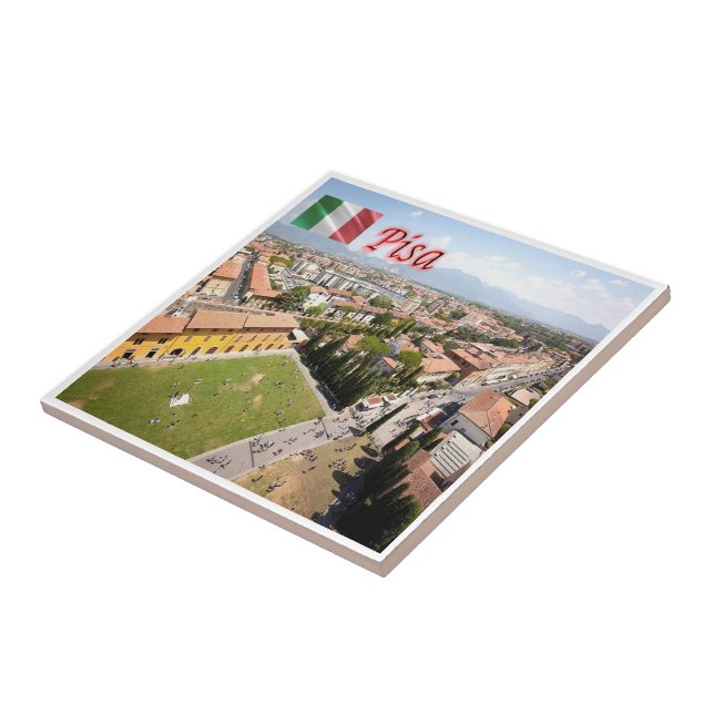 TSC097 PISA, Panorama, Tuscany, Ceramic Tile (Side)