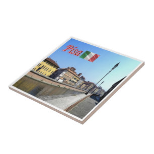 TSC099 PISA, Lungarno, Tuscany, Ceramic Tile