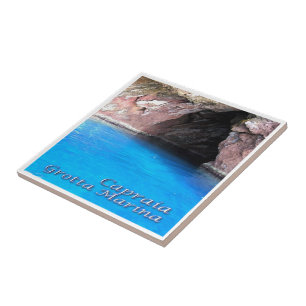 TSC132 CAPRAIA, Sea Cave, Tuscany, Italy, Ceramic Tile