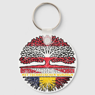 Tschad Tschadisch Österreichisch Österreich Baum Key Ring