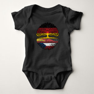 Tschechien Tschechisch Deutsch Deutschland Baum Baby Bodysuit