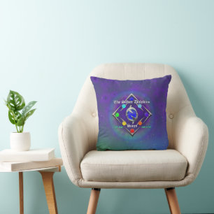 TSDS: Of life and Love Logo Blue and Green Cushion