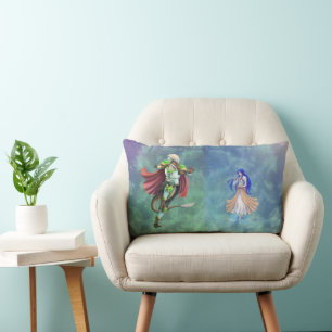TSDS: Of life and Love Logo Blue and Green Lumbar Cushion
