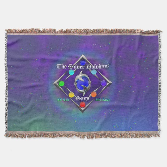 TSDS: Of life and Love Logo Blue and Green  Throw Blanket (Front)