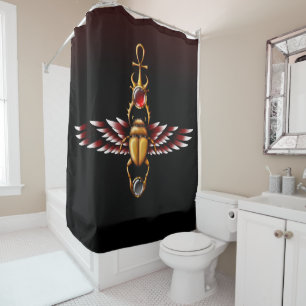 TSDS: Seth's Scarab Coat Graphic  Shower Curtain