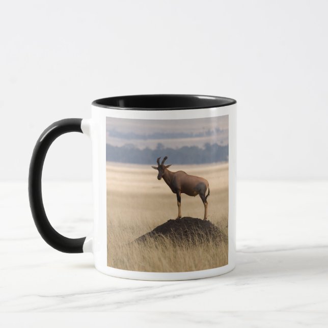 Tsessebe Antelope On Lookout For Predators Mug (Left)