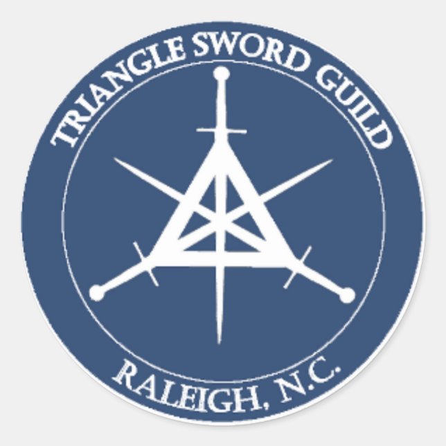 TSG Seal Sticker, Large (white on blue) (Front)