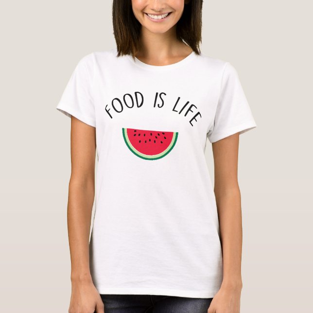 TSHIRT FOOD IS LIFE - WOMAN (Front)
