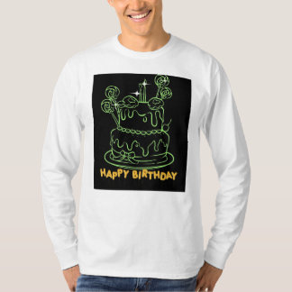 tshirt happy birthday cake