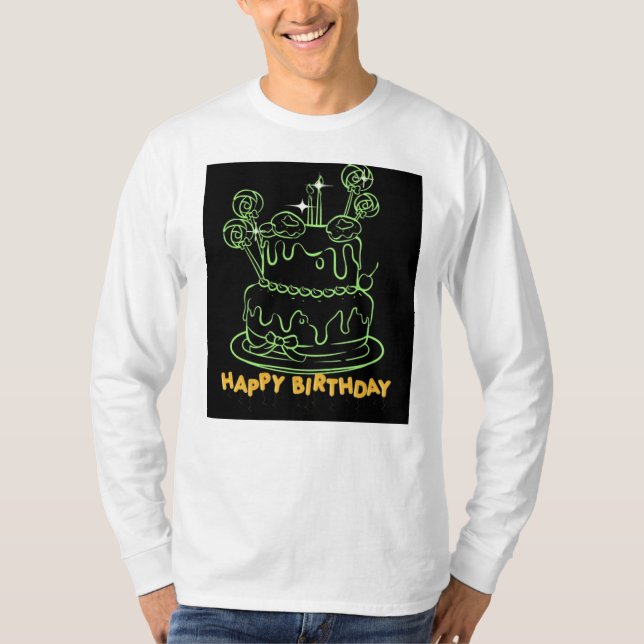 tshirt happy birthday cake (Front)