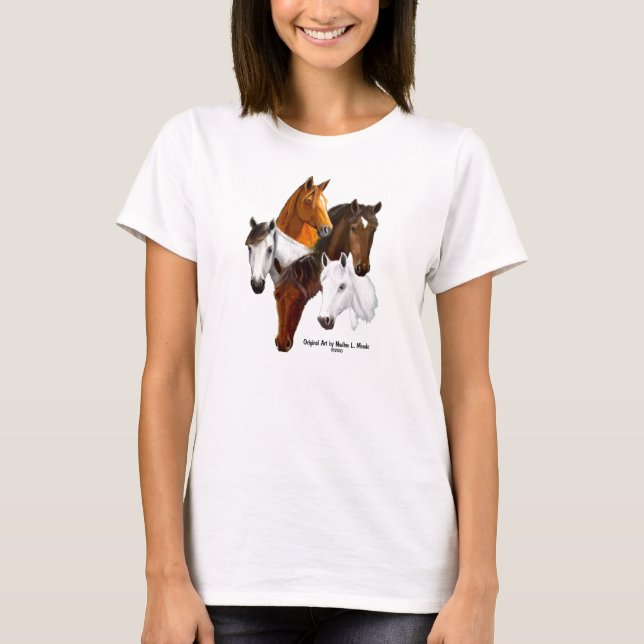 Tshirt,One horse past being That Crazy Horse Lady! T-Shirt (Front)