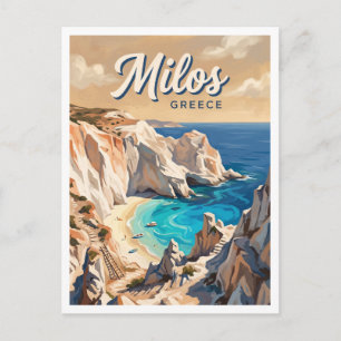 Tsigrado Beach Milos Greece Postcard