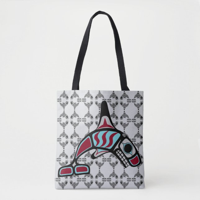 Tsimpsian Killer Whale Tote Bag (Front)