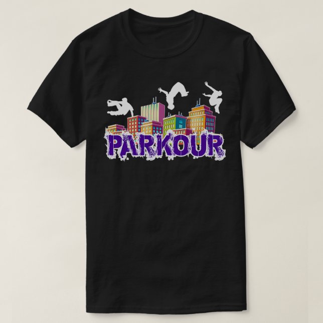TSKIRT PARKOUR FREE RUNNING ACROBATIC STUNTS class T-Shirt (Design Front)
