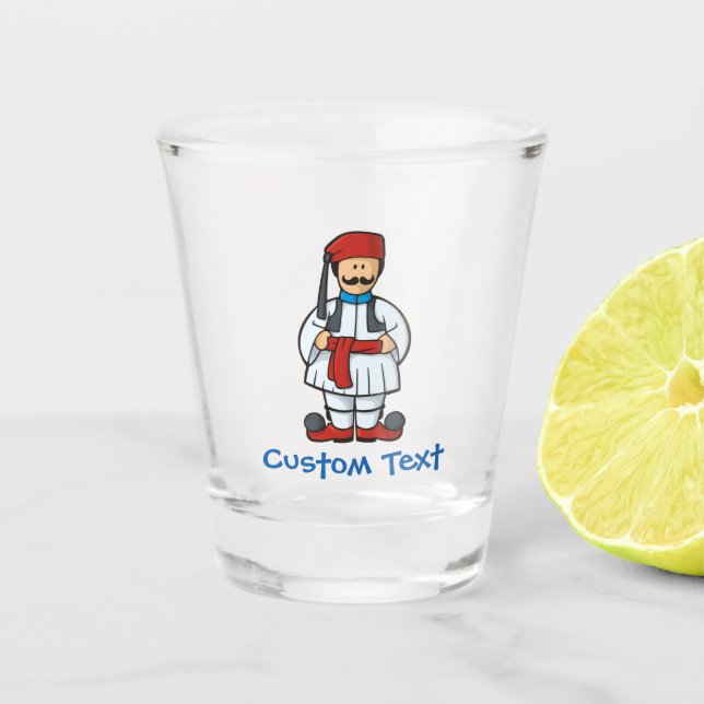 Tsolias Cartoon Shot Glass (Front)