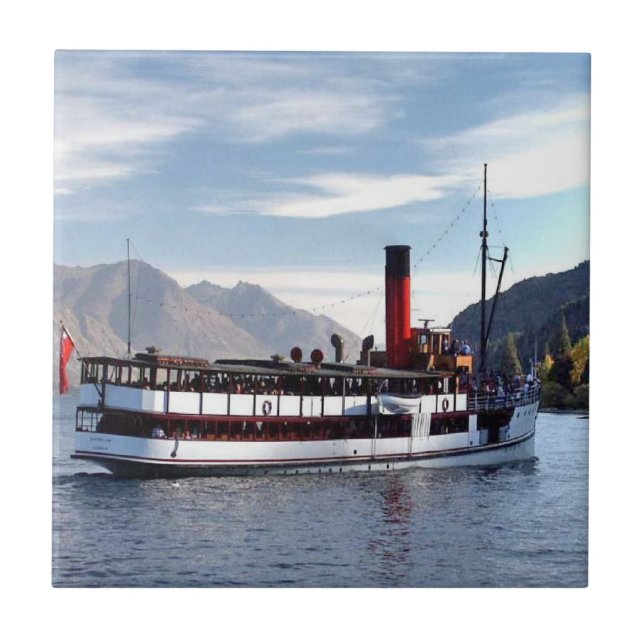 TSS Earnslaw steamship 1912 Ceramic Tile (Front)