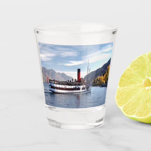 TSS Earnslaw steamship 1912 Shot Glass (Front)