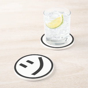 ㋡ Tsu Kana Katakana Smiling Emoji / Emoticon Coaster