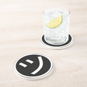 ㋡ Tsu Kana Katakana Smiling Emoji / Emoticon Coaster