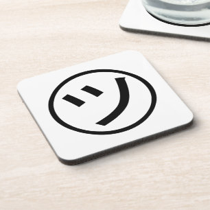 ㋡ Tsu Kana Katakana Smiling Emoji / Emoticon Coaster