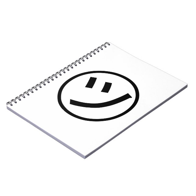 ㋡ Tsu Kana Katakana Smiling Emoji / Emoticon Notebook (Left Side)